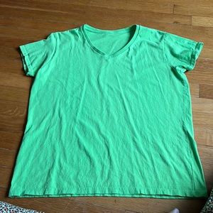 Women’s neon green 100% cotton tshirt